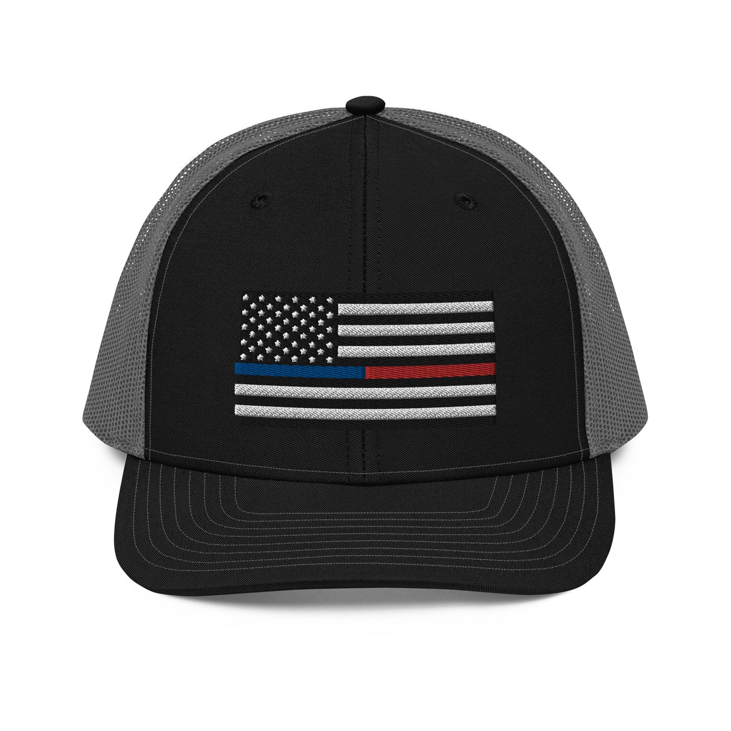 Red/Blue Line Flag Trucker Cap