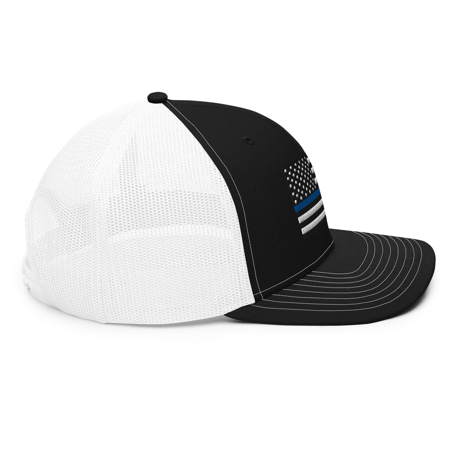 Red/Blue Line Flag Trucker Cap