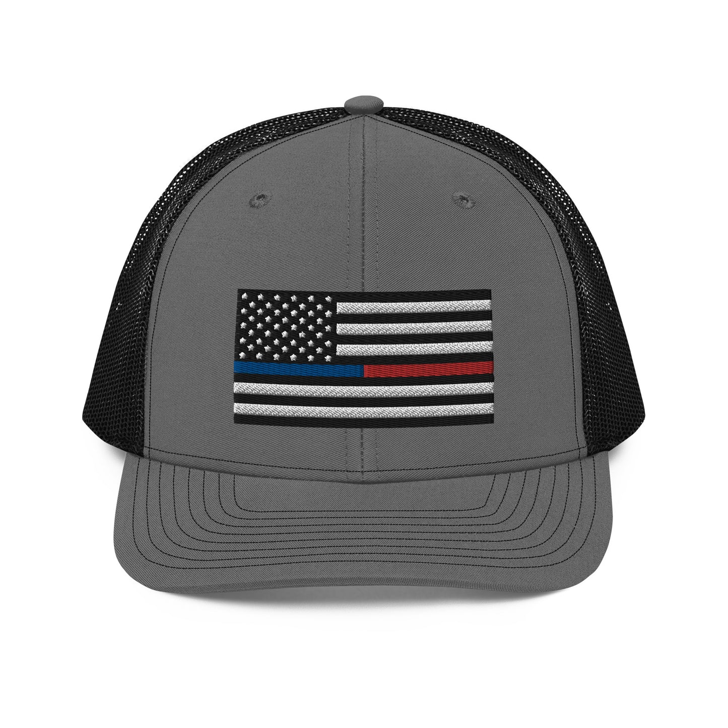Red/Blue Line Flag Trucker Cap