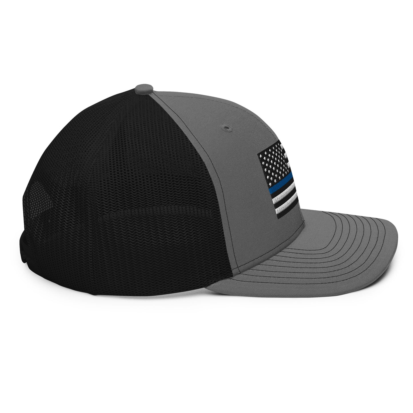 Red/Blue Line Flag Trucker Cap