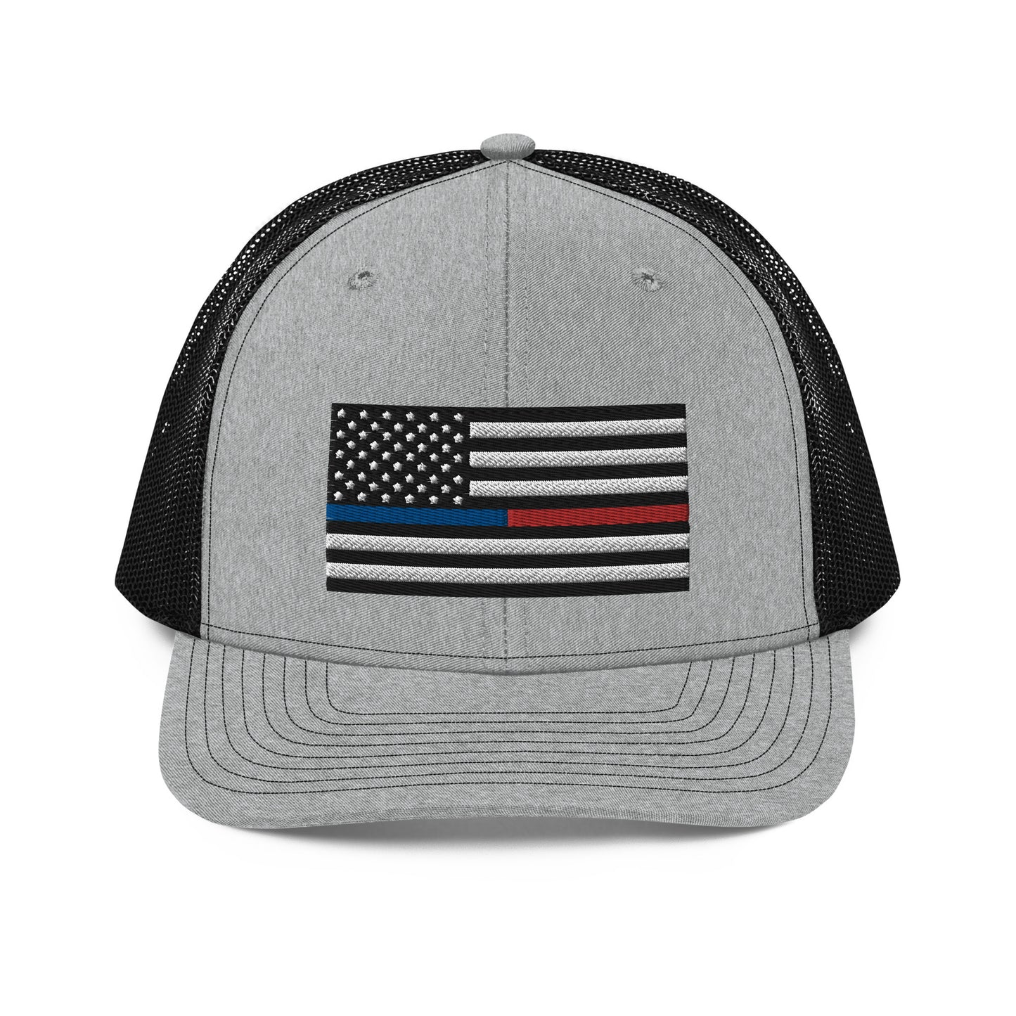 Red/Blue Line Flag Trucker Cap