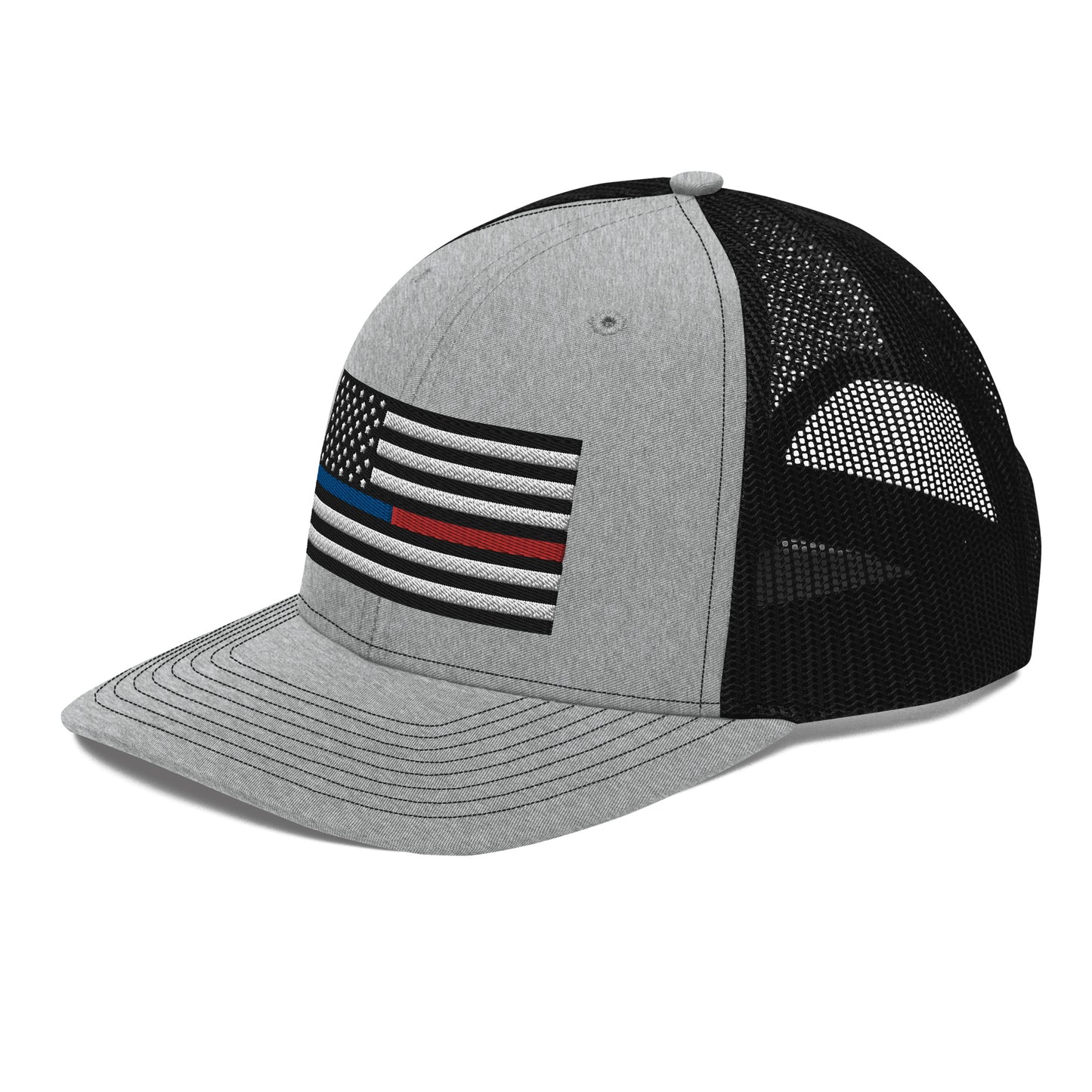 Red/Blue Line Flag Trucker Cap