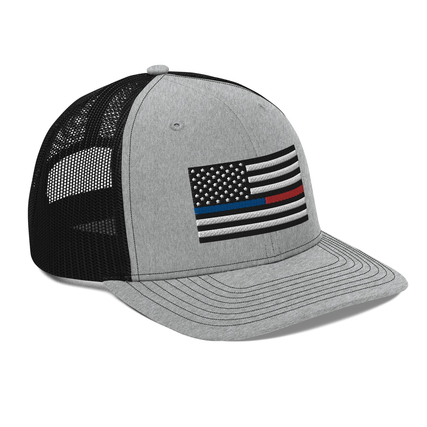 Red/Blue Line Flag Trucker Cap
