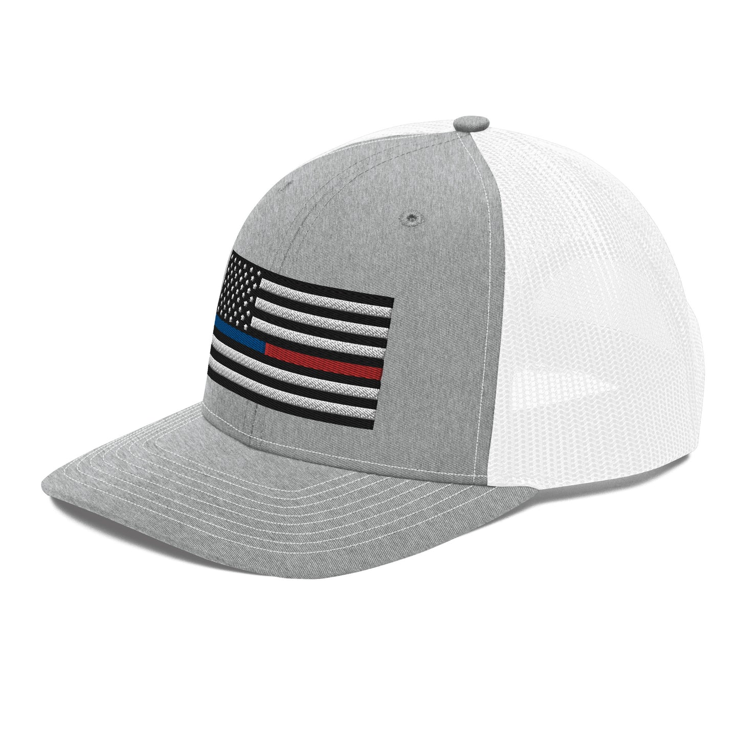 Red/Blue Line Flag Trucker Cap