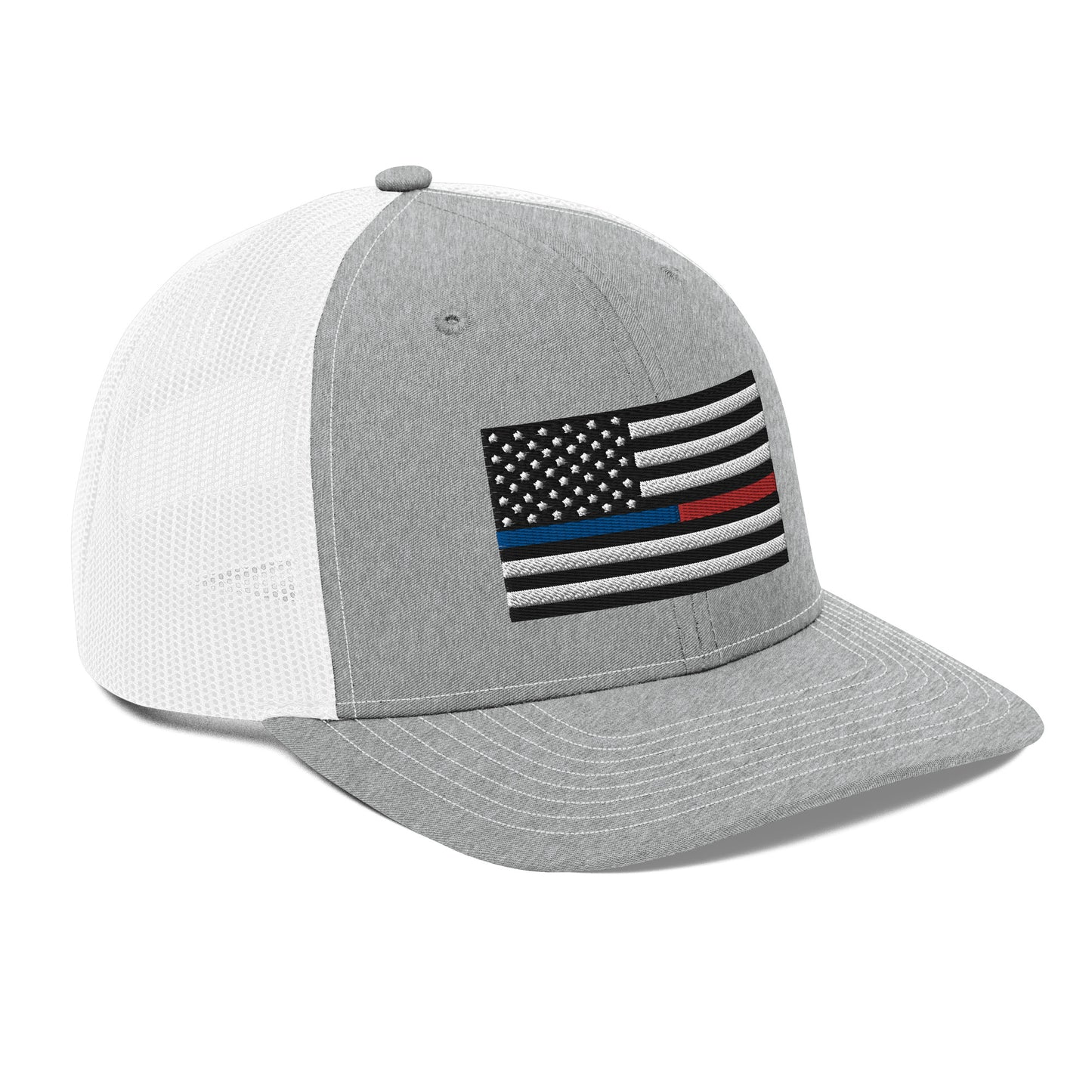 Red/Blue Line Flag Trucker Cap