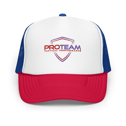 PTP Shield RED, WHITE & BLUE Foam Trucker Hat