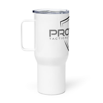 PTP Shield Travel mug with a handle